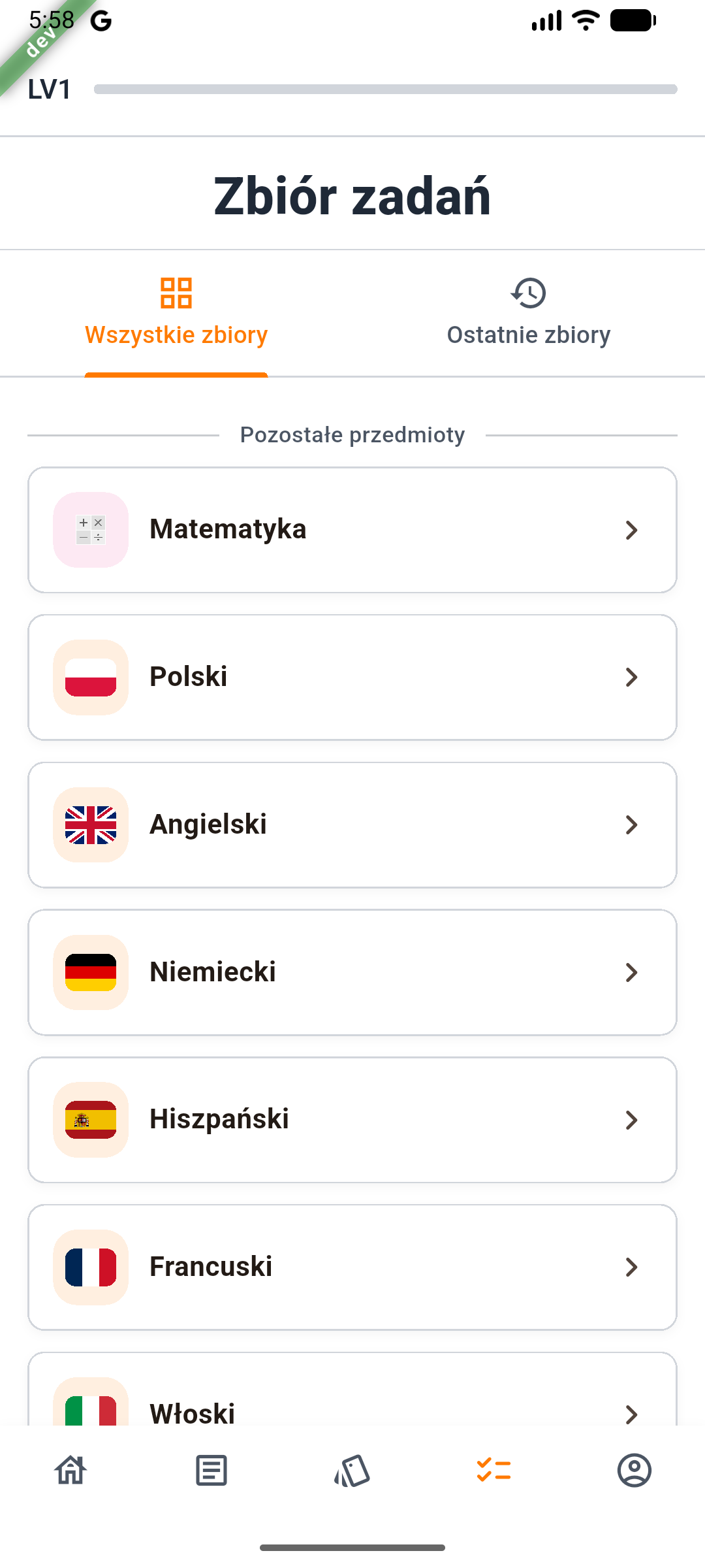 Zbiory zadań tematycznych